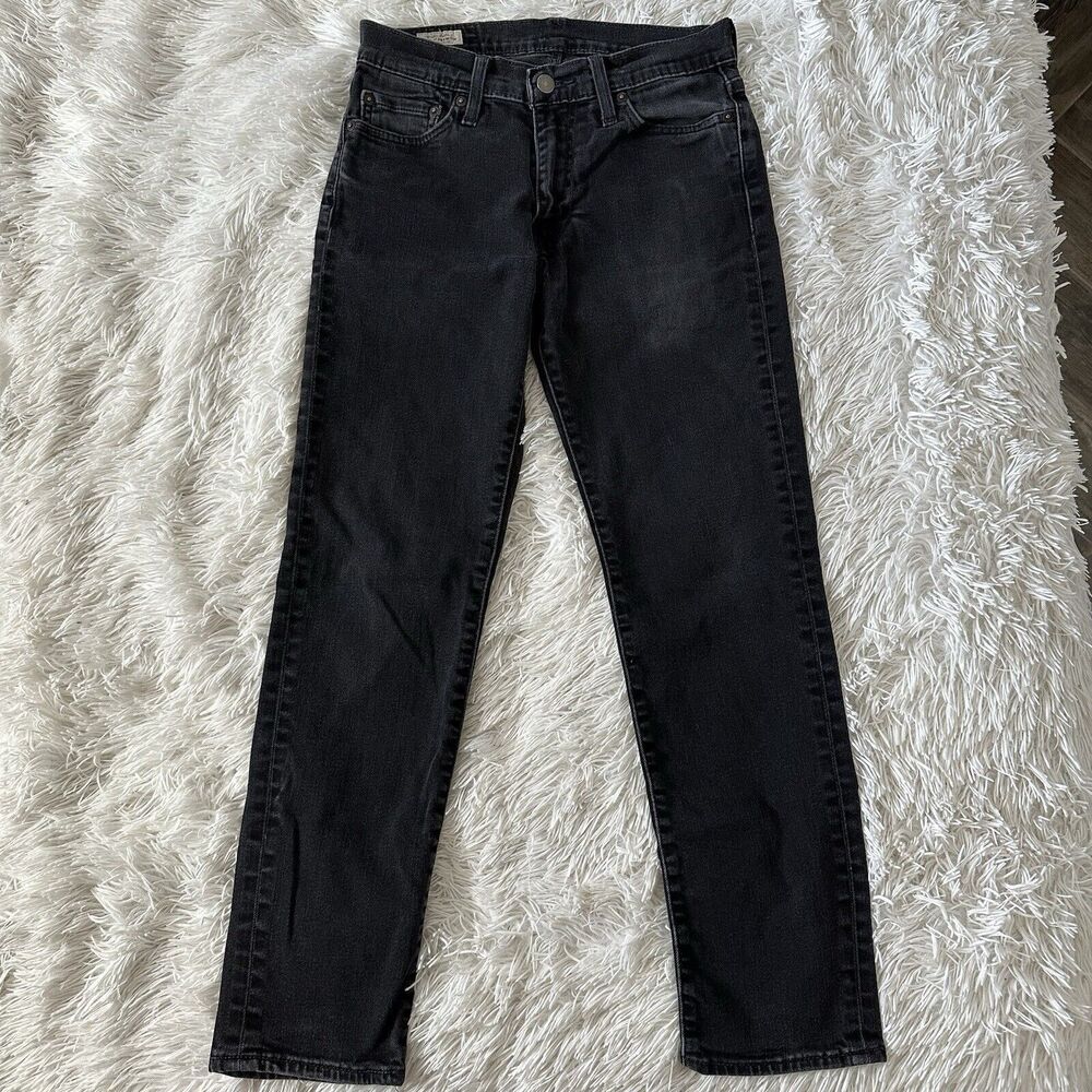 Men's Levi's 511 Black Premium Denim Straight Slim Jeans  Size W30 L30